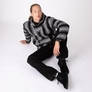 Grey And Black Baja Hoodie